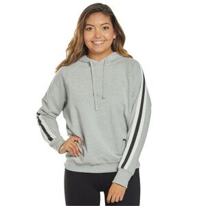 Spiritual Gangster Hamsa Classic Raglan Hoodie with Striped Sleeve XS